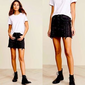 •BLANK NYC• Lace Up Black Denim Skirt•25